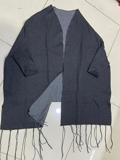 Women's Fleece Plain Cape Shawl