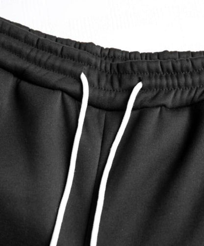 Men's Fleece Zipper Track Suit - 2 Pcs in Classic White