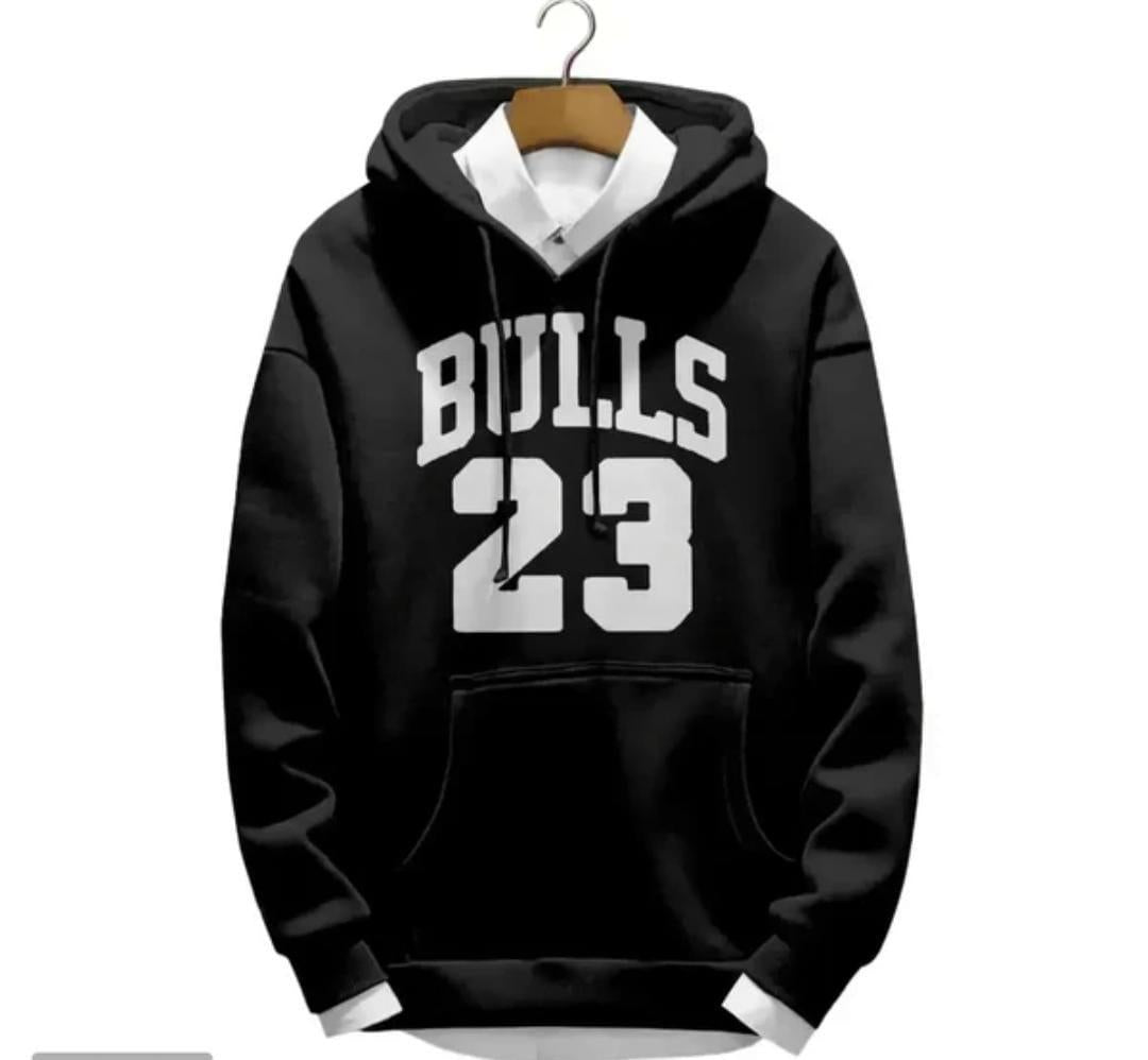 Men's Printed Fleece Hoodie - 1 Pc Hooded Neck Sweatshirt