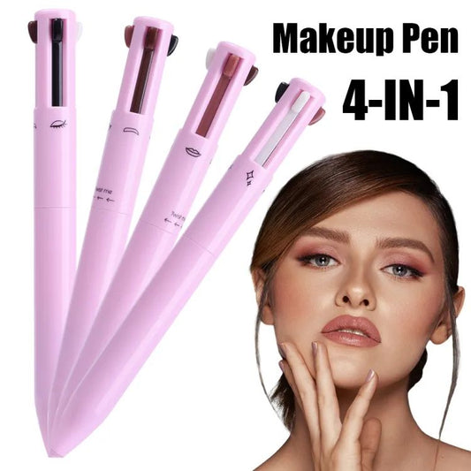 Makeup Pen 4 in 1 Eyebrow Pencil Waterproof Long Lasting Easy Color Eyebrow Lip Highlighter Pen Sweatproof