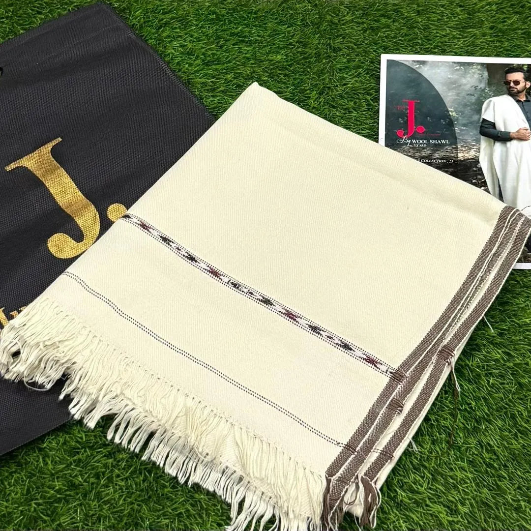 1 Pc Men's Wool Texture Shawl