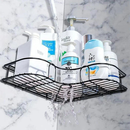 Metal Corner Rack For Bathroom & Kitchen|Bathroom Metal Shelf Storage Shampoo Holder- With Screw
