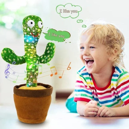 Dancing Cactus Toy – Singing, Talking, Voice Recording Plush With Usb Rechargeable For Babies And Kids