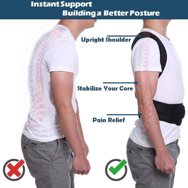 Adjustable Back Posture Corrector & Comfortable Belt for Men & Women
