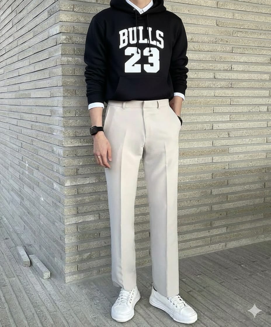 Men's Printed Fleece Hoodie - 1 Pc Hooded Neck Sweatshirt