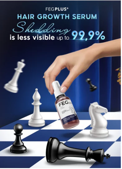 Feg Plus Hair & Beard Growth Serum Anti Hair Loss, Regrowth Treatment 50ml