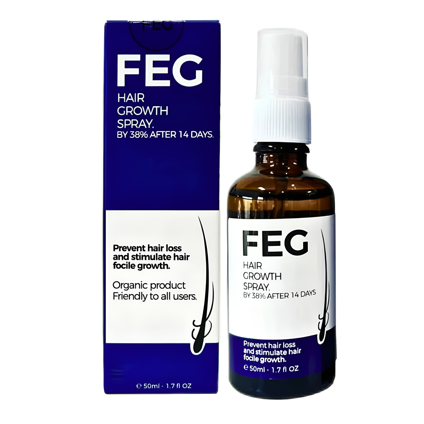 Feg Plus Hair & Beard Growth Serum Anti Hair Loss, Regrowth Treatment 50ml