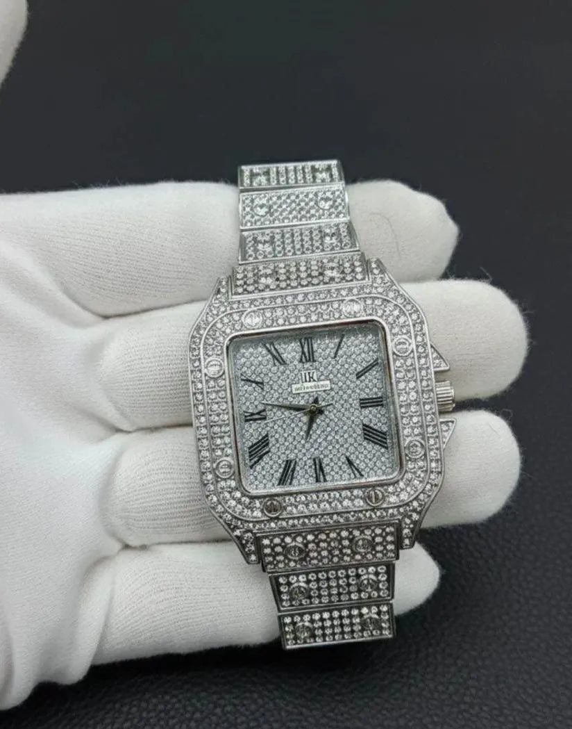 Luxury Diamond Studded Watch for Men - Fully Iced Out