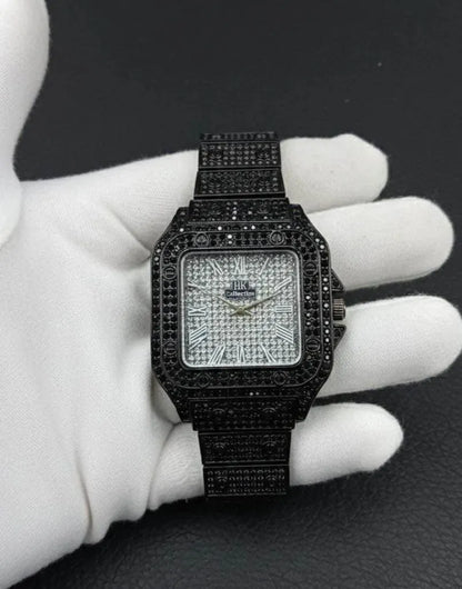 Luxury Diamond Studded Watch for Men - Fully Iced Out