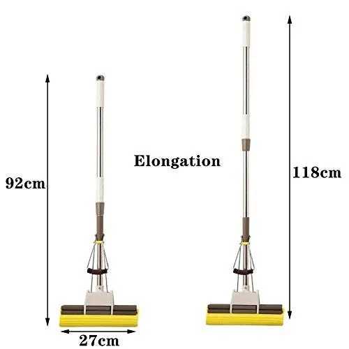 Super Absorbent PVA House Cleaner Double Roller Sponge Mop for Office Home Kitchen